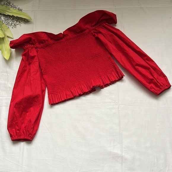 ⭐️MAJE Lenda Smocked Off-The-Shoulder Cotton Top⭐️ - Picture 10 of 11